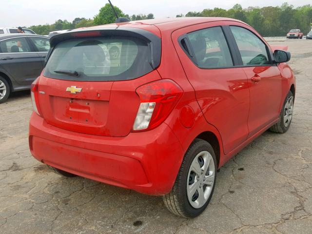 KL8CB6SA1KC718795 - 2019 CHEVROLET SPARK LS RED photo 4