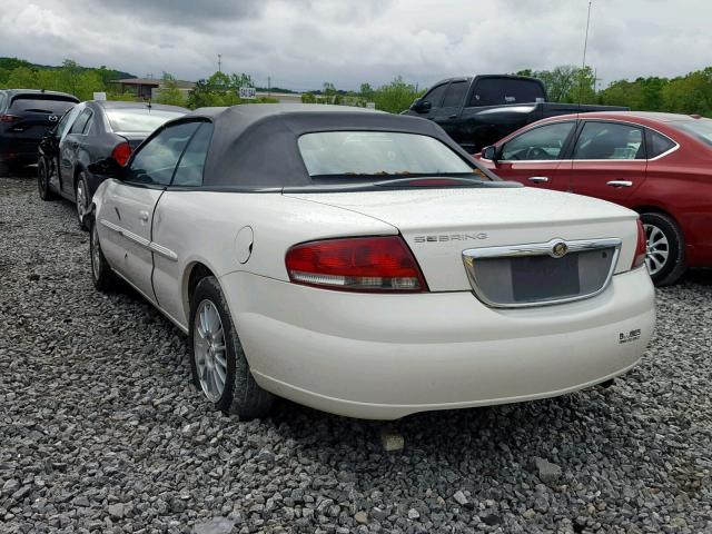 1C3EL45X94N359824 - 2004 CHRYSLER SEBRING LX WHITE photo 3