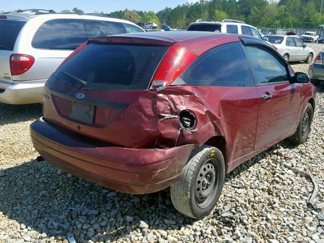 1FAFP31N87W133698 - 2007 FORD FOCUS ZX3 MAROON photo 4