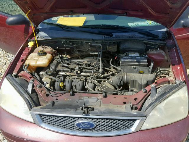 1FAFP31N87W133698 - 2007 FORD FOCUS ZX3 MAROON photo 7