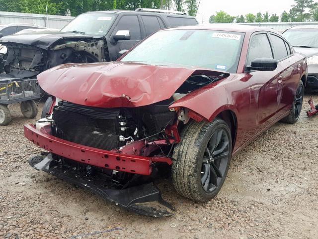 2C3CDXBG8JH134390 - 2018 DODGE CHARGER SX RED photo 2