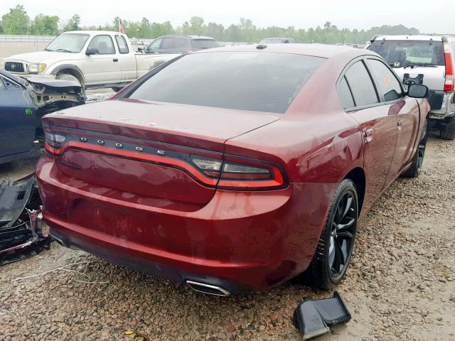 2C3CDXBG8JH134390 - 2018 DODGE CHARGER SX RED photo 4