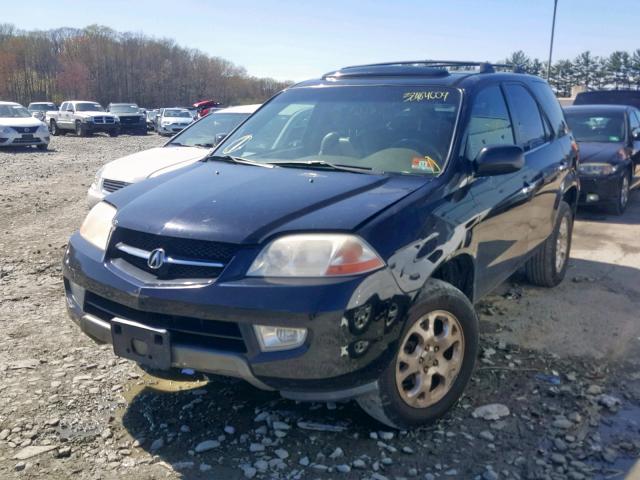 2HNYD18621H508239 - 2001 ACURA MDX TOURIN BLACK photo 2