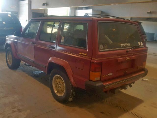 1J4FJ78L1KL634573 - 1989 JEEP CHEROKEE L RED photo 3