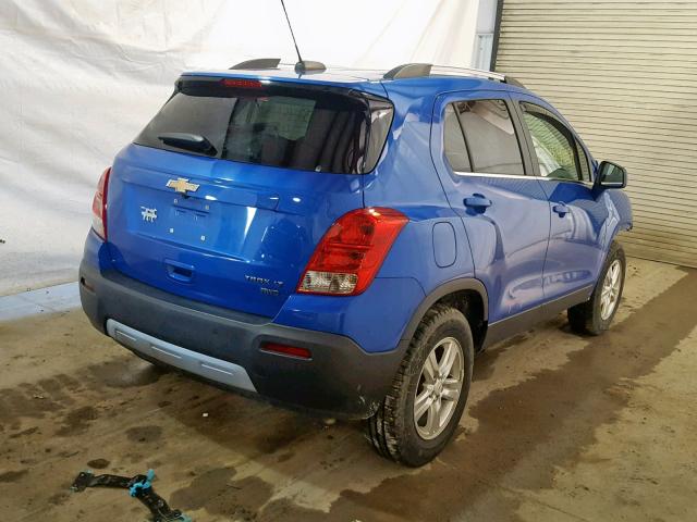 KL7CJRSB0FB202697 - 2015 CHEVROLET TRAX 1LT BLUE photo 4