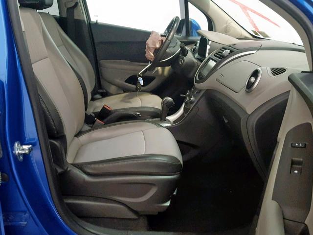 KL7CJRSB0FB202697 - 2015 CHEVROLET TRAX 1LT BLUE photo 5