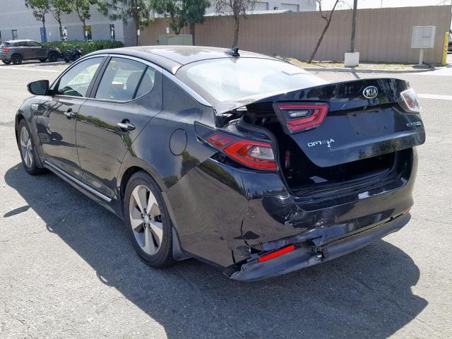 KNAGN4AD8E5074945 - 2014 KIA OPTIMA HYB BLACK photo 3