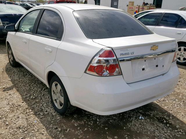 KL1TD5DE0AB089005 - 2010 CHEVROLET AVEO LS WHITE photo 3