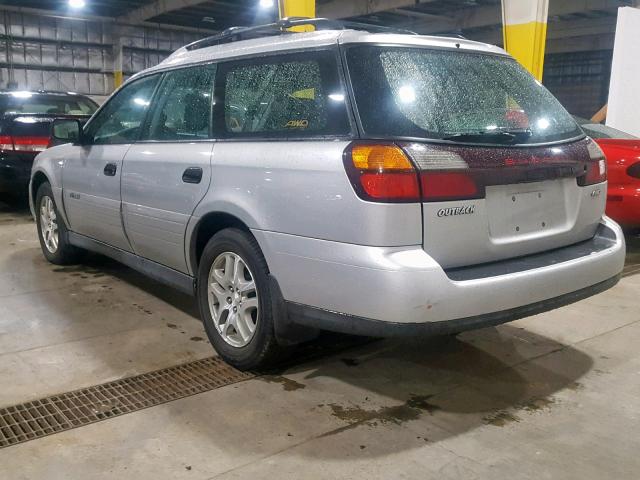 4S3BH675047620706 - 2004 SUBARU LEGACY OUT SILVER photo 3