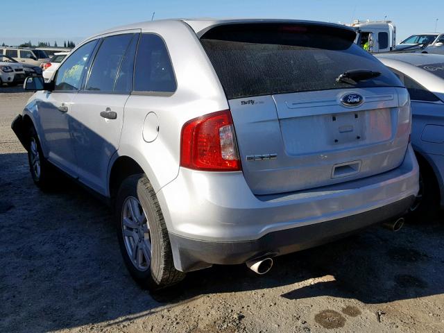 2FMDK3GC0DBA59840 - 2013 FORD EDGE SE SILVER photo 3