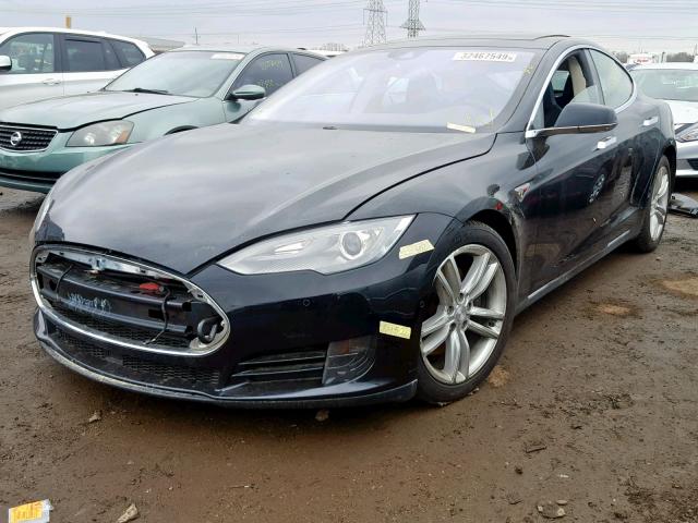 5YJSA1S20FF095308 - 2015 TESLA MODEL S 70 BLACK photo 2