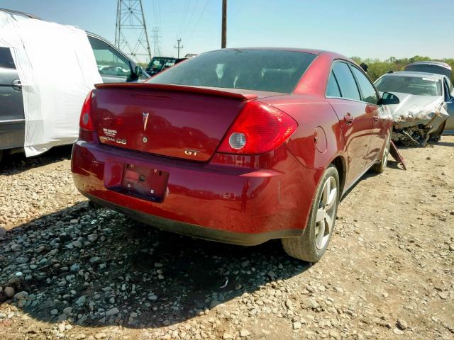 1G2ZH57N584157868 - 2008 PONTIAC G6 GT RED photo 4