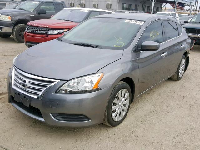 3N1AB7AP6FY240674 - 2015 NISSAN SENTRA S GRAY photo 2