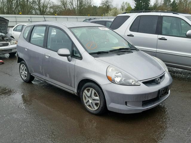 JHMGD38467S025154 - 2007 HONDA FIT SILVER photo 1