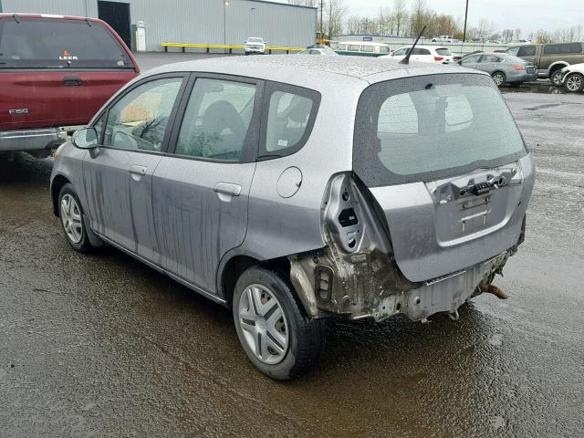 JHMGD38467S025154 - 2007 HONDA FIT SILVER photo 3