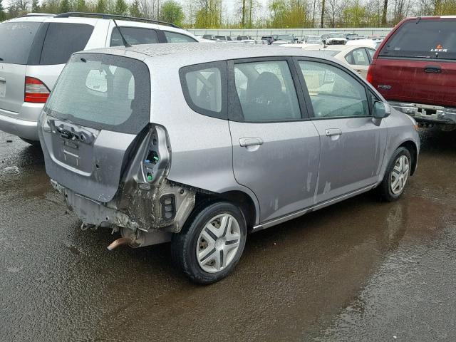 JHMGD38467S025154 - 2007 HONDA FIT SILVER photo 4