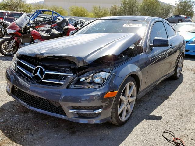 WDDGJ4HB0DG008434 - 2013 MERCEDES-BENZ C 250 CHARCOAL photo 2