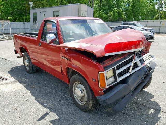 1B7FL26X2LS624912 - 1990 DODGE DAKOTA RED photo 1