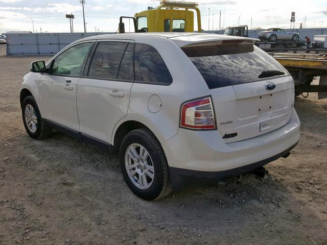 2FMDK48C98BA03776 - 2008 FORD EDGE SEL WHITE photo 3