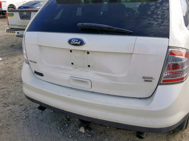 2FMDK48C98BA03776 - 2008 FORD EDGE SEL WHITE photo 9