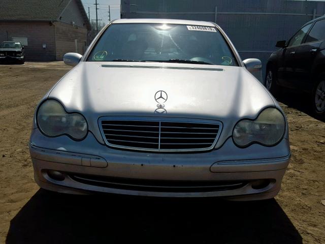 WDBRF40J44F549126 - 2004 MERCEDES-BENZ C 230K SPO SILVER photo 9