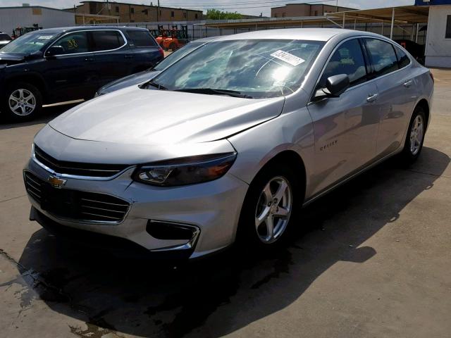 1G1ZB5STXHF204408 - 2017 CHEVROLET MALIBU LS ვერცხლისფერი ფოტო 2