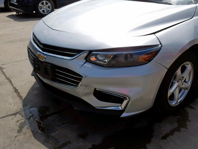 1G1ZB5STXHF204408 - 2017 CHEVROLET MALIBU LS ვერცხლისფერი ფოტო 9