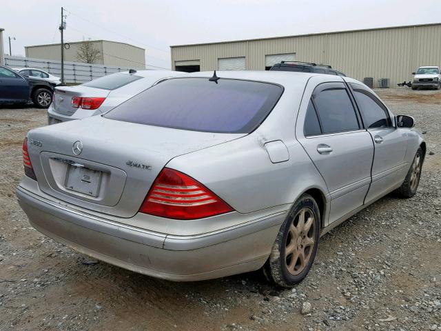 WDBNG83J63A343963 - 2003 MERCEDES-BENZ S 430 4MAT SILVER photo 4