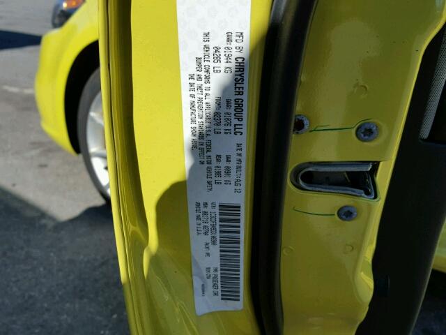 1C3CDFBA9DD106900 - 2013 DODGE DART SXT YELLOW photo 10