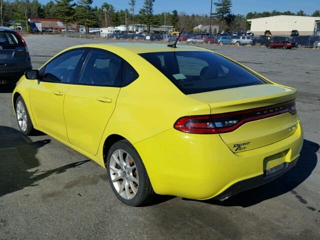 1C3CDFBA9DD106900 - 2013 DODGE DART SXT YELLOW photo 3