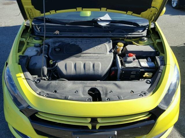 1C3CDFBA9DD106900 - 2013 DODGE DART SXT YELLOW photo 7