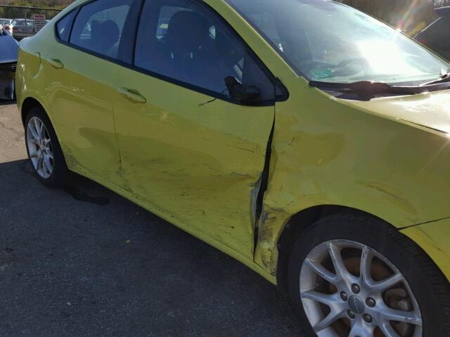 1C3CDFBA9DD106900 - 2013 DODGE DART SXT YELLOW photo 9