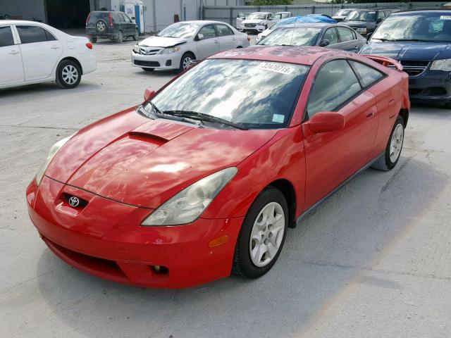 JTDDR32T720122146 - 2002 TOYOTA CELICA GT RED photo 2