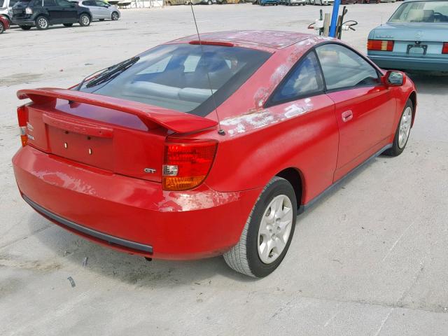 JTDDR32T720122146 - 2002 TOYOTA CELICA GT RED photo 4