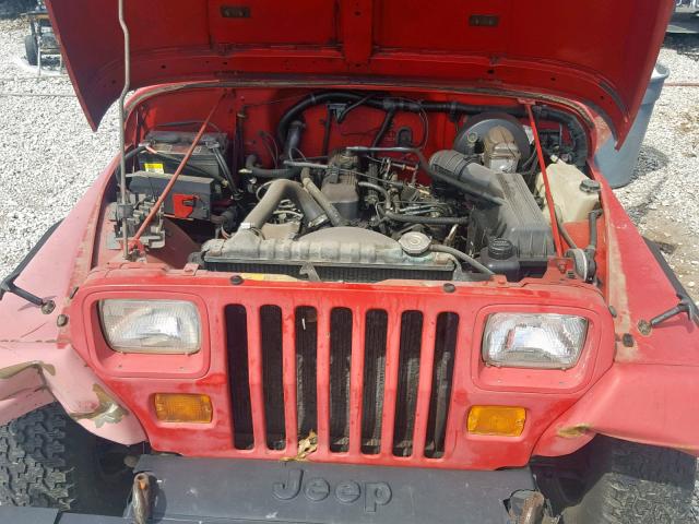 2J4FY19P4MJ155180 - 1991 JEEP WRANGLER / RED photo 7