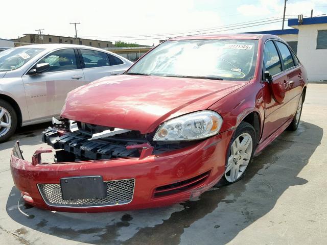 2G1WB5E32E1152578 - 2014 CHEVROLET IMPALA LIM BURGUNDY photo 2