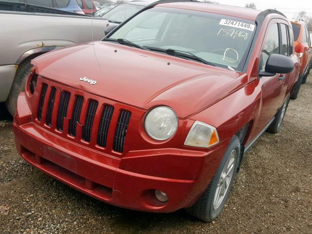 1J8FF47W97D171111 - 2007 JEEP COMPASS RED photo 2