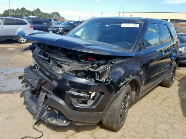 1FM5K8AR8HGD57565 - 2017 FORD EXPLORER P BLACK photo 2