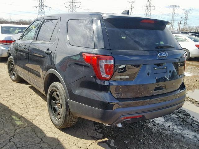 1FM5K8AR8HGD57565 - 2017 FORD EXPLORER P BLACK photo 3