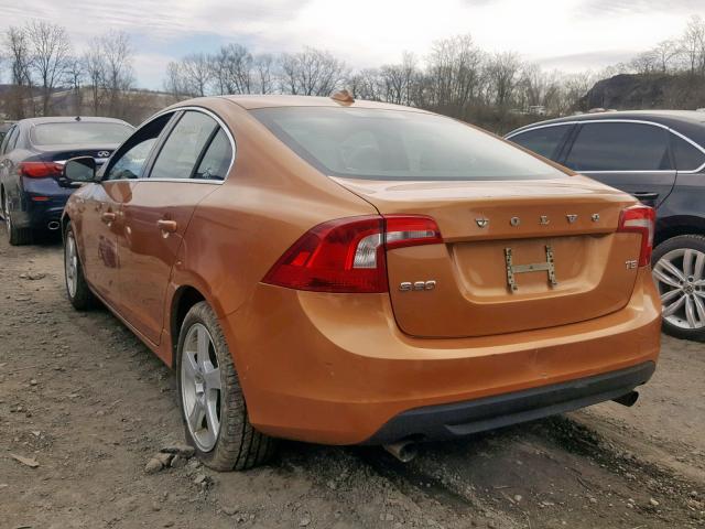 YV1622FS7C2135312 - 2012 VOLVO S60 T5 ORANGE photo 3