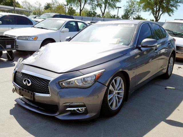 JN1BV7AP4EM689011 - 2014 INFINITI Q50 BASE GRAY photo 2