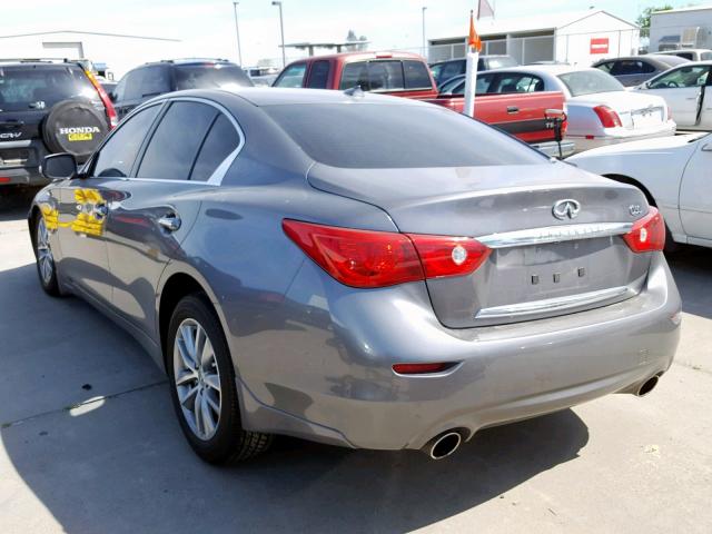 JN1BV7AP4EM689011 - 2014 INFINITI Q50 BASE GRAY photo 3