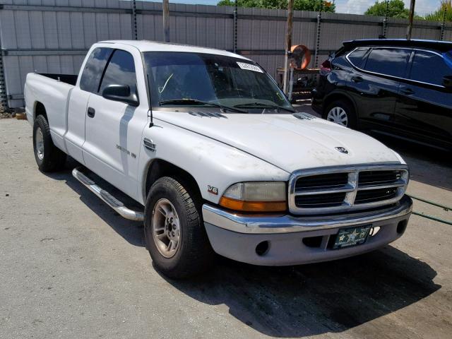 1B7GL22X5YS723760 - 2000 DODGE DAKOTA WHITE photo 1