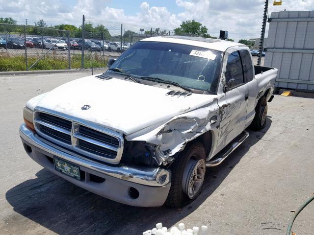 1B7GL22X5YS723760 - 2000 DODGE DAKOTA WHITE photo 2