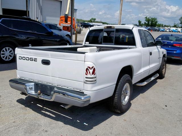 1B7GL22X5YS723760 - 2000 DODGE DAKOTA WHITE photo 4