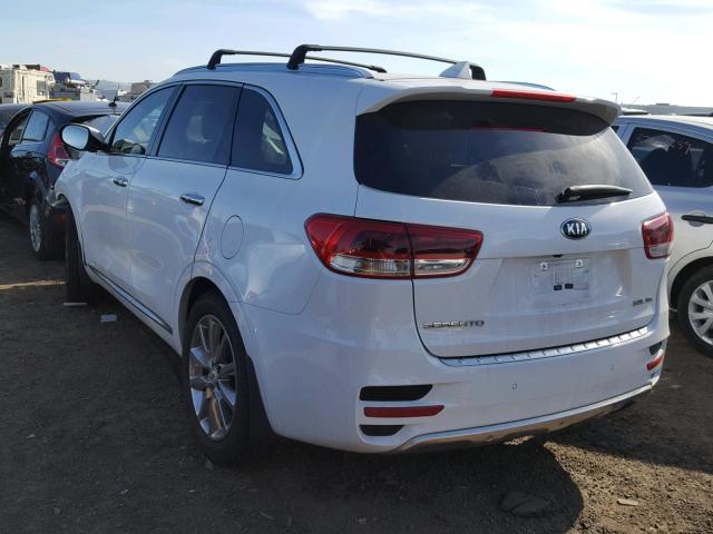 5XYPK4A56HG264999 - 2017 KIA SORENTO SX WHITE photo 3