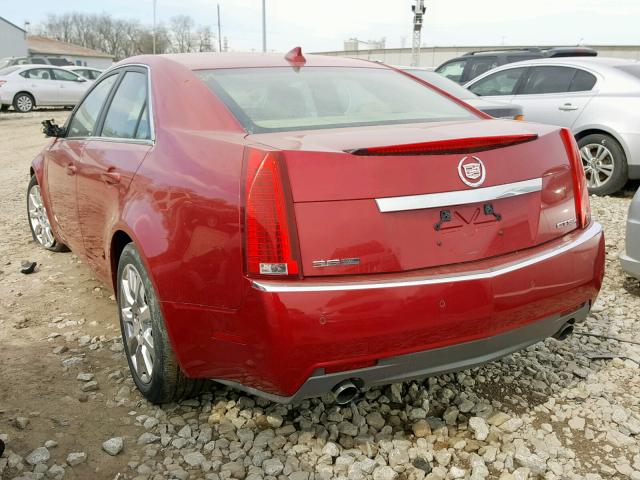 1G6DT57V190124611 - 2009 CADILLAC CTS HI FEA RED photo 3