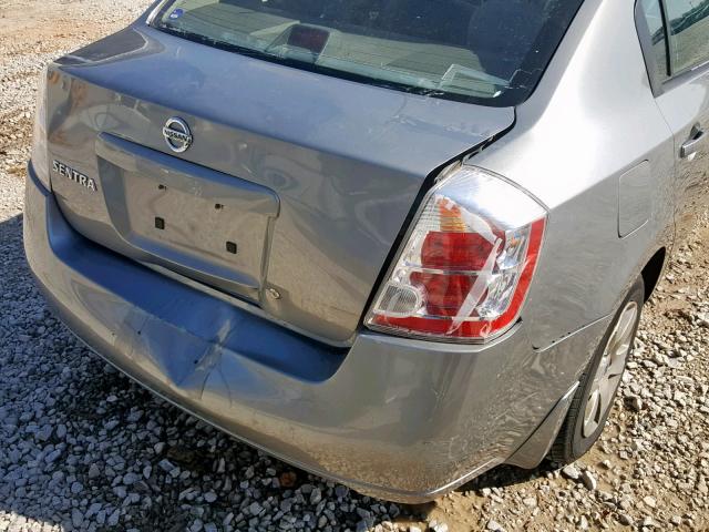 3N1AB61E18L723370 - 2008 NISSAN SENTRA 2.0 SILVER photo 9