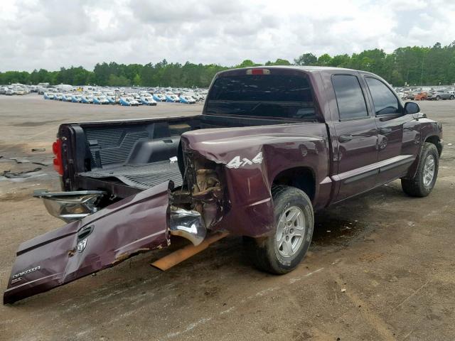 1D7HW48K35S234648 - 2005 DODGE DAKOTA QUA PURPLE photo 4