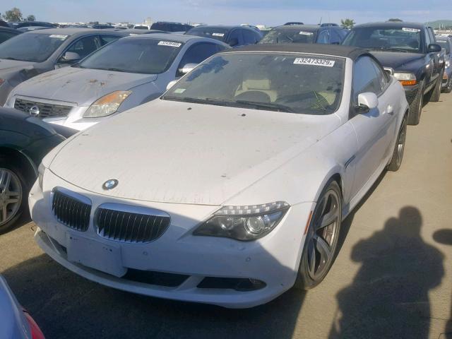 WBAEB53568CX62776 - 2008 BMW 650 I WHITE photo 2